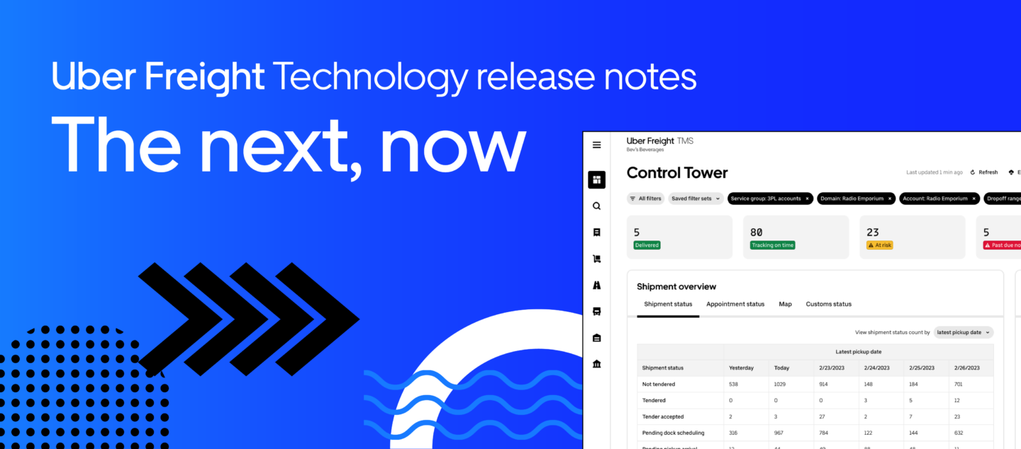 Uber Freight technology release notes