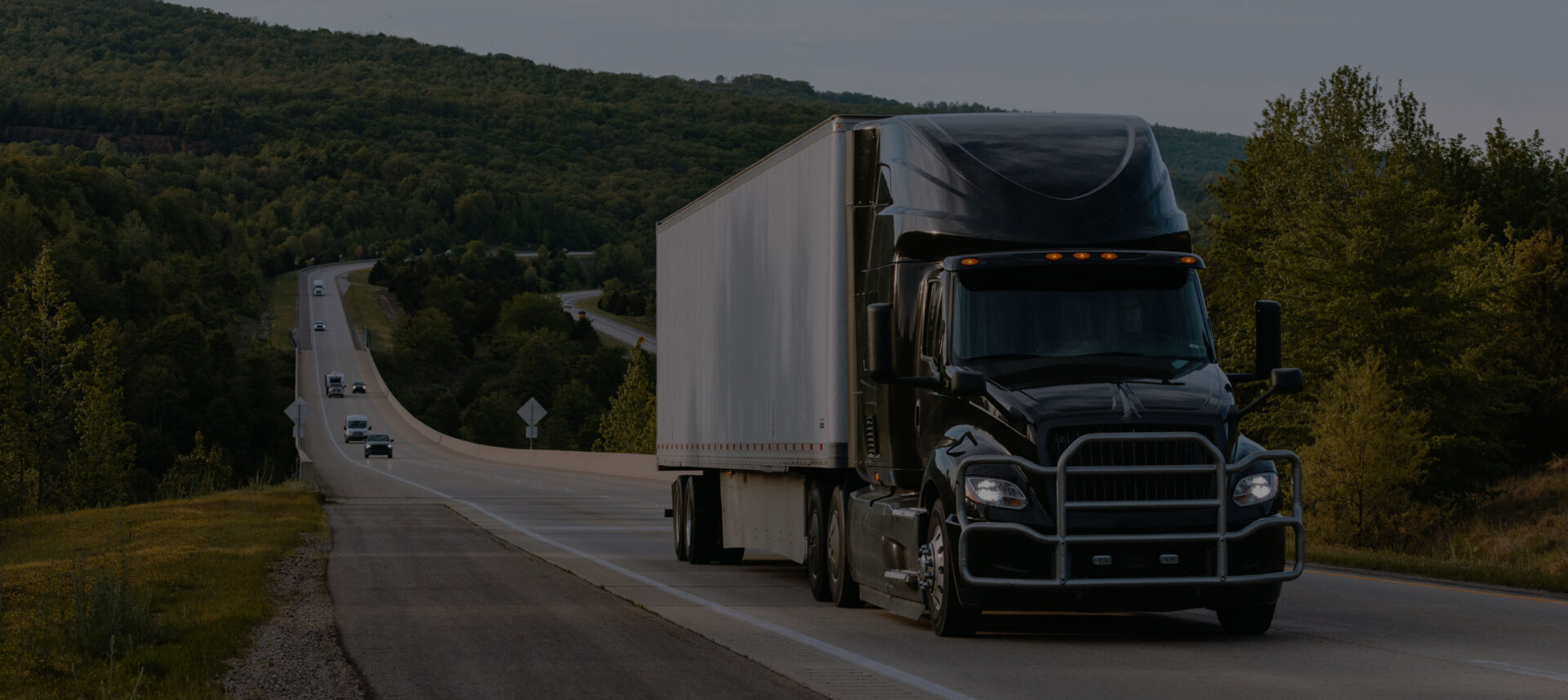 truck on road