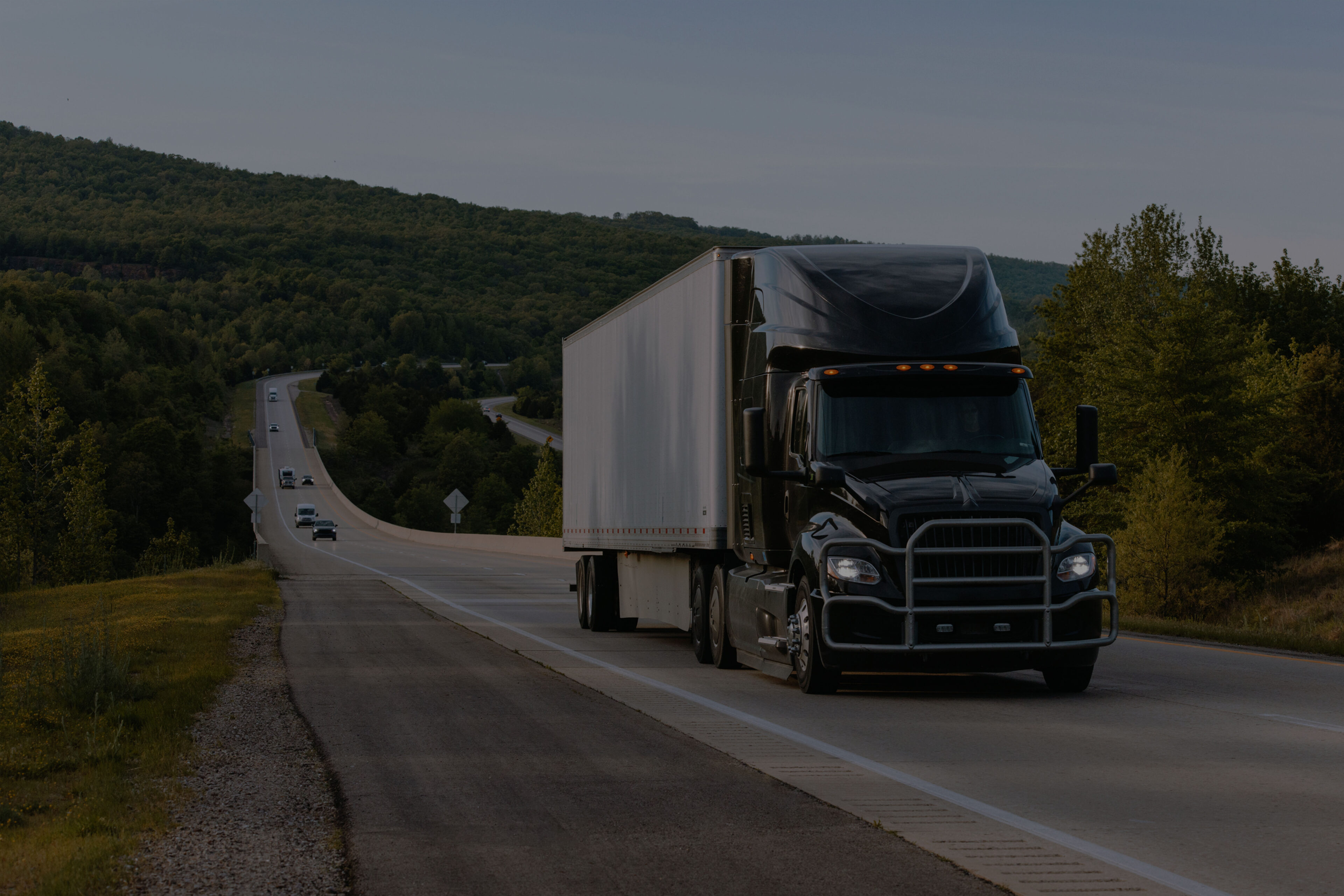 truck on road