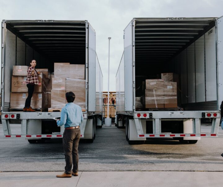 shipments in back of truck